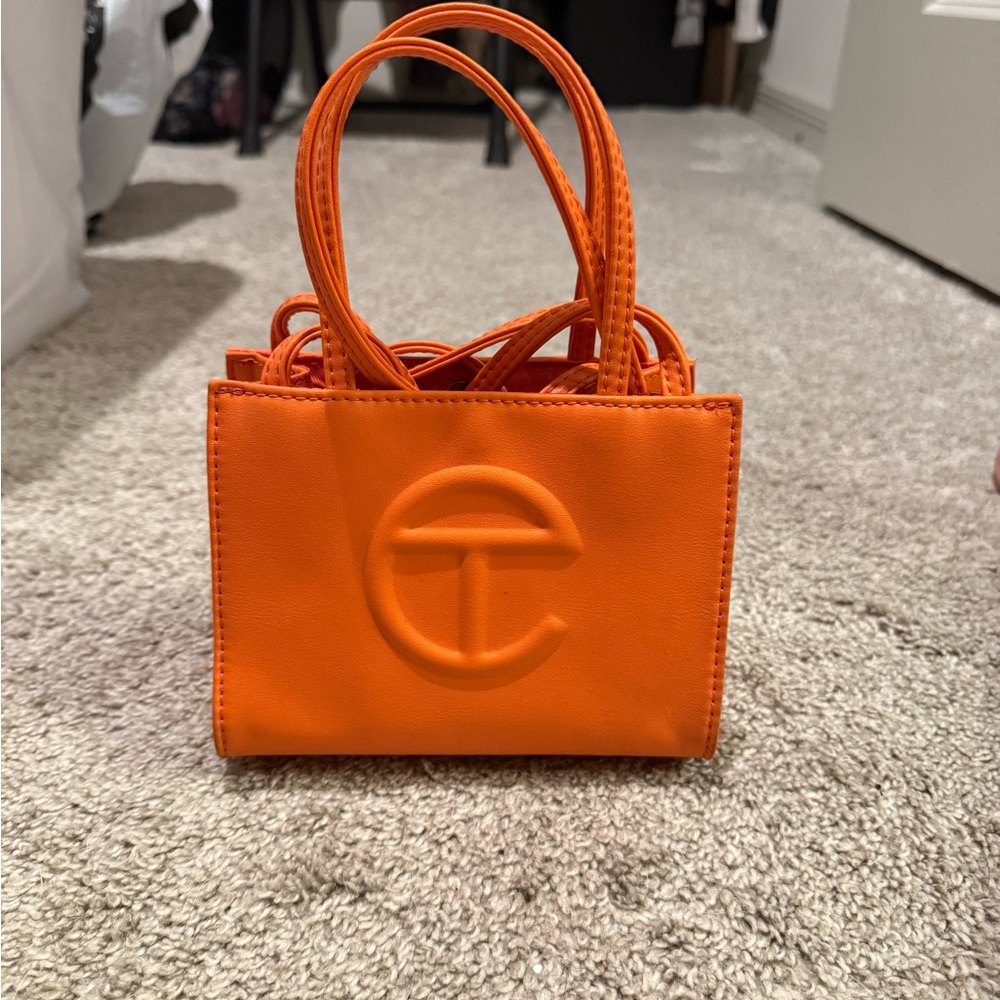 Telfar Orange Mini Shopping Bag